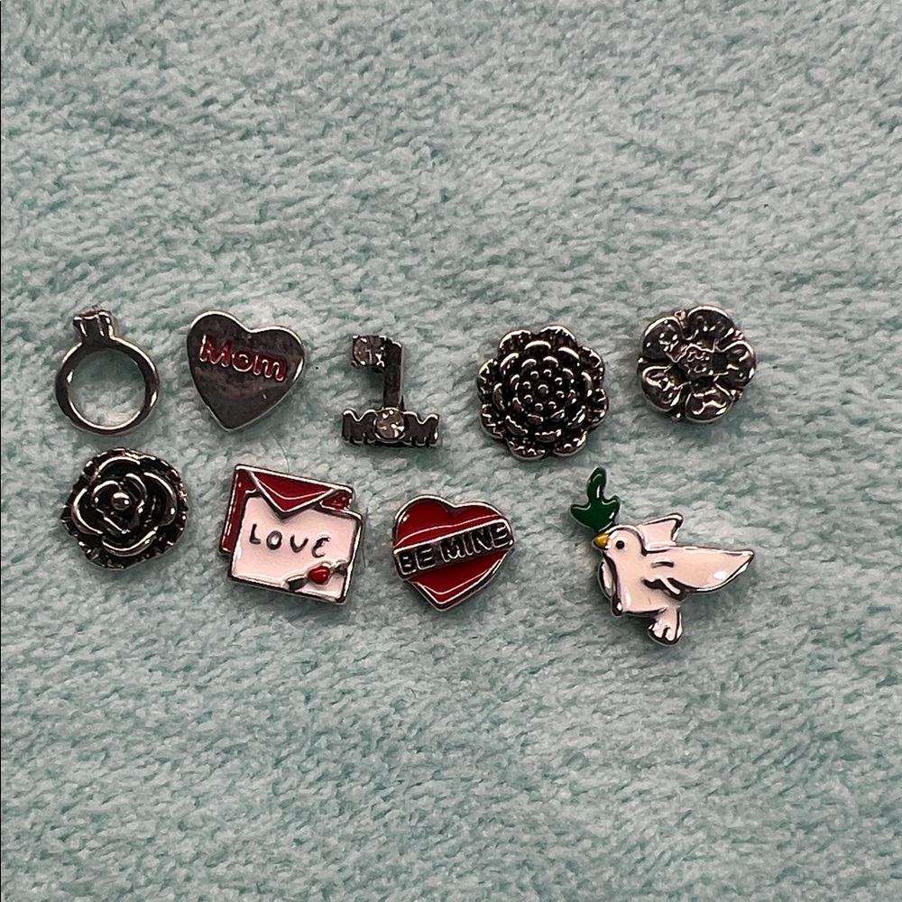 Floating Locket Charms  - wedding Love theme